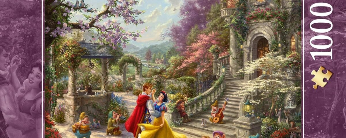 Schmidt Thomas Kinkade: Disney Snow White Dancing with the Prince Jigsaw Puzzle (1000pc), Coloré
