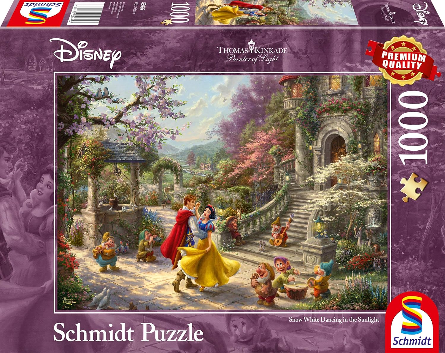 Schmidt Thomas Kinkade: Disney Snow White Dancing with the Prince Jigsaw Puzzle (1000pc), Coloré