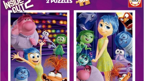 Educa - 2 Puzzles en Carton de 500 pièces avec Les Images de Inside Out 2, Double Plaisir. Cadeau Parfait pour Les 14 Ans et Plus (20101)
