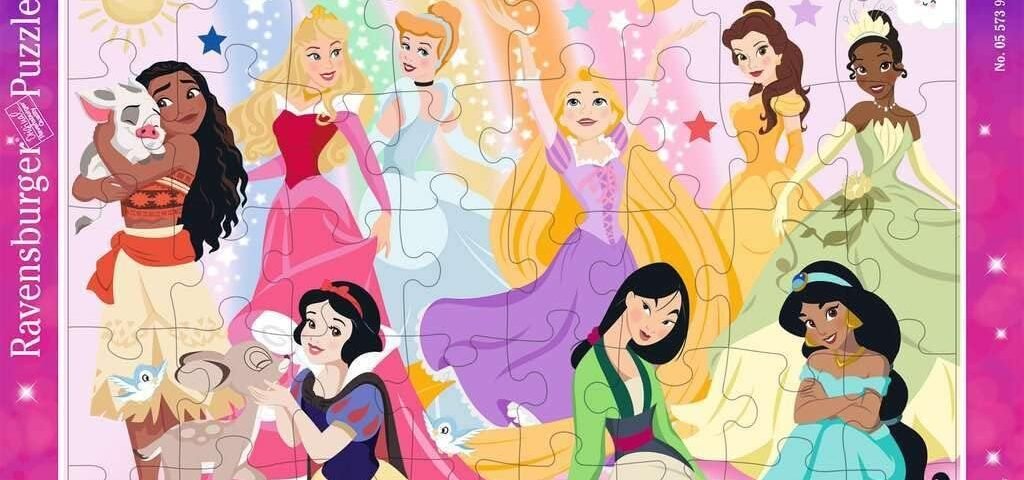 Ravensburger - Puzzle Enfant - Puzzle Cadre 45 pièces - Nous Sommes Les Princesses Disney/Princesse Disney - Enfants dès 4 Ans - Puzzle de qualité supérieure - 05573