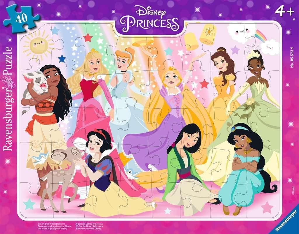 Ravensburger - Puzzle Enfant - Puzzle Cadre 45 pièces - Nous Sommes Les Princesses Disney/Princesse Disney - Enfants dès 4 Ans - Puzzle de qualité supérieure - 05573