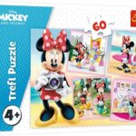 Trefl - Puzzle - Charmante Minnie Minnie Disney 60 Pièces, pour Les Enfants à partir de 4 Ans