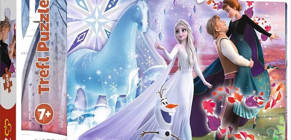 Trefl - Puzzle - Le Monde Magique des Soeurs, Disney La Reine des neiges 2, 200 Pièces, pour Les Enfants à partir de 7 Ans