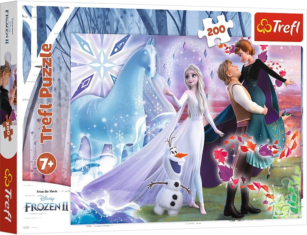Trefl - Puzzle - Le Monde Magique des Soeurs, Disney La Reine des neiges 2, 200 Pièces, pour Les Enfants à partir de 7 Ans