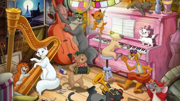 Ravensburger - Puzzle Adulte - Puzzle 1000 pièces - Les Aristochats (Collection Disney) - Adultes et Enfants à partir de 14 Ans - Puzzle de qualité supérieure - Disney Classique - 12000753