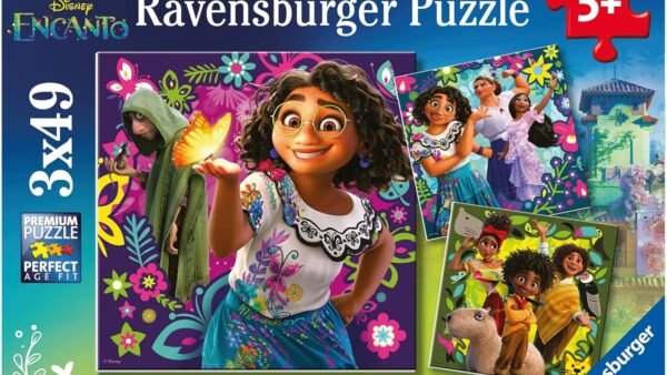 Ravensburger - Puzzle Enfant - Lot de 3 Puzzles 49 pièces - La Magie d'Encanto/Disney Encanto - Fille ou garçon dès 5 Ans - Puzzle de qualité supérieure - 3 Posters Inclus - Disney Encanto - 05657