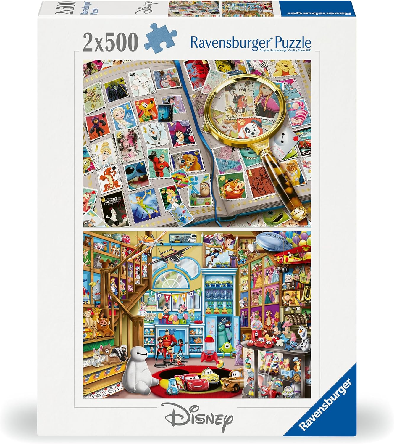 Ravensburger - 2 x Puzzle 500 pièces - Films et Personnages de Disney - 80558 - pour Adultes et Enfants dès 12 Ans - Premium Puzzle de qualité supérieure - Disney