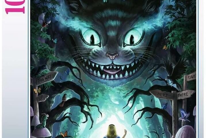 Ravensburger Puzzle - Disney Avontures met Alice in Wonderland 16733-Aventure avec Alice-1000 pièces, 16733, Bleu Sarcelle/Turquoise