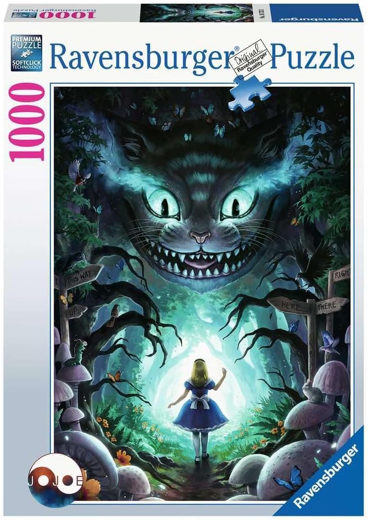 Ravensburger Puzzle - Disney Avontures met Alice in Wonderland 16733-Aventure avec Alice-1000 pièces, 16733, Bleu Sarcelle/Turquoise