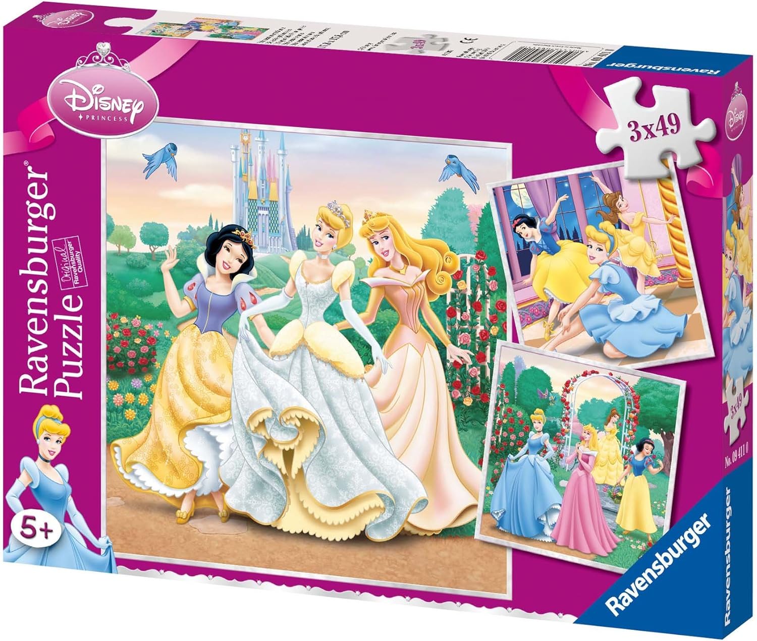 Ravensburger - Puzzle Enfant - Puzzles 3x49 p - Rêves de princesses - Disney Princesses - Dès 5 ans - 09411
