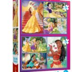 Trefl - Puzzle 2 en 1 : Disney Princesse, Journées Fabuleuses - 2 x 70 Pieces, Ensemble de Deux Puzzle pour Les Enfants à partir de 4 Ans