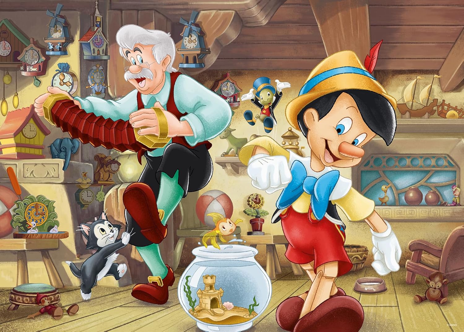 Ravensburger - Puzzle Adulte - Puzzle 1000 pièces - Pinocchio (Collection Disney) - Adultes et Enfants à partir de 14 Ans - Puzzle de qualité supérieure - Disney Classique - 12000108