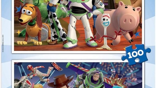 Educa - 2 Puzzles per Enfant de 100 pièces | Toy Story 4. Composé de Grandes pièces Parfaitement finies. Recommandé à partir de 6 Ans (18107)