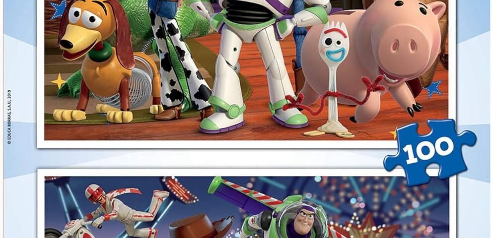 Educa - 2 Puzzles per Enfant de 100 pièces | Toy Story 4. Composé de Grandes pièces Parfaitement finies. Recommandé à partir de 6 Ans (18107)