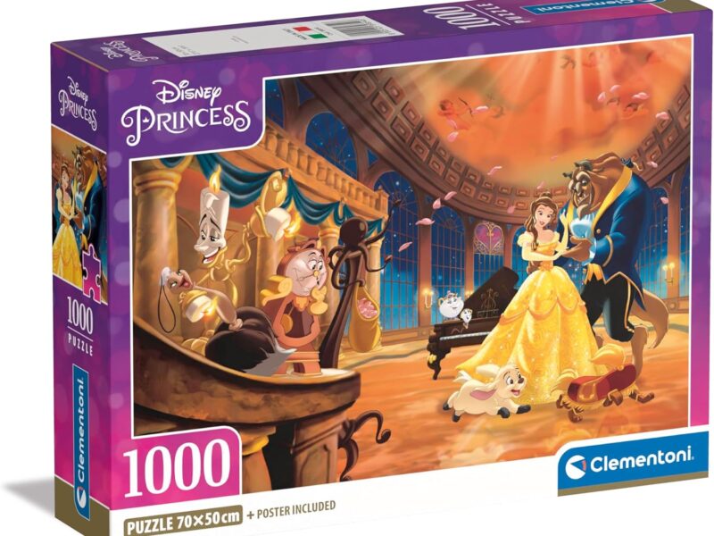 Clementoni Puzzle Disney Princess 1000 Pièces - Puzzle pour Adultes 14-99 Ans, Fabriqué en Italie, 39854