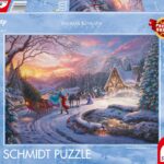 Schmidt Spiele 58035 Disney Cendrillon Bringing Home for Christmas Puzzle 1000 pièces, Dessin animé
