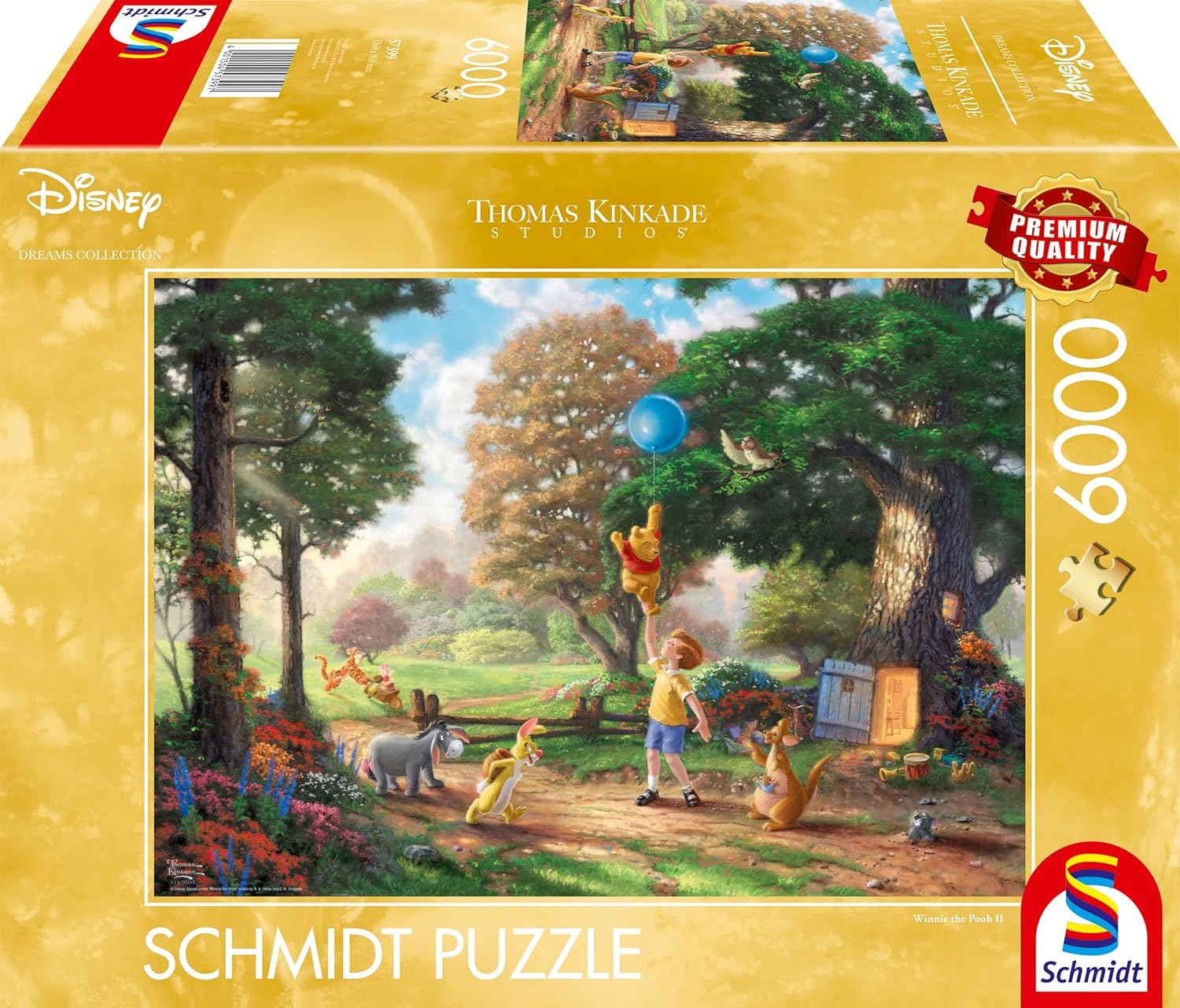 Schmidt Spiele 57399 Puzzle Thomas Kinkade Disney Winnie l'ourson II 6000 pièces