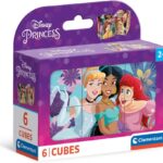 Clementoni Puzzle Disney Princess 6 Pièces - Cube Supercolor, Puzzle pour Enfants 2-4 Ans, Disney, Fabriqué en Italie, 40660