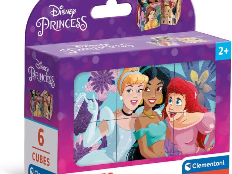 Clementoni Puzzle Disney Princess 6 Pièces - Cube Supercolor, Puzzle pour Enfants 2-4 Ans, Disney, Fabriqué en Italie, 40660