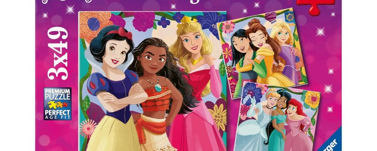 Ravensburger - Puzzle Enfant - Lot de 3 Puzzles 49 pièces - Girl Power ! / Disney Princesses - Fille ou garçon dès 5 Ans - Puzzle de qualité supérieure - 3 Posters Inclus - Disney - 12001068