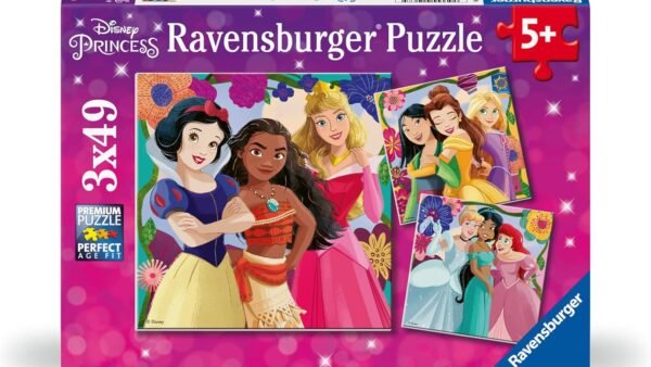 Ravensburger - Puzzle Enfant - Lot de 3 Puzzles 49 pièces - Girl Power ! / Disney Princesses - Fille ou garçon dès 5 Ans - Puzzle de qualité supérieure - 3 Posters Inclus - Disney - 12001068