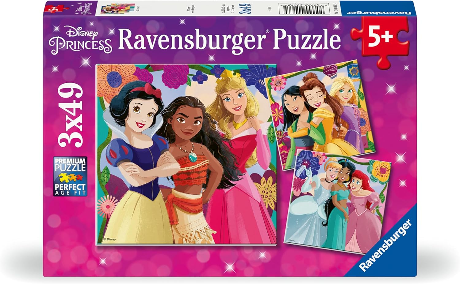 Ravensburger - Puzzle Enfant - Lot de 3 Puzzles 49 pièces - Girl Power ! / Disney Princesses - Fille ou garçon dès 5 Ans - Puzzle de qualité supérieure - 3 Posters Inclus - Disney - 12001068