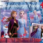 Ravensburger - Puzzle Enfant - Puzzles 3x49 p - Le Voyage Commence - Disney La Reine des Neiges 2 - Dès 5 Ans - 05011
