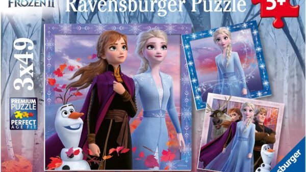 Ravensburger - Puzzle Enfant - Puzzles 3x49 p - Le Voyage Commence - Disney La Reine des Neiges 2 - Dès 5 Ans - 05011