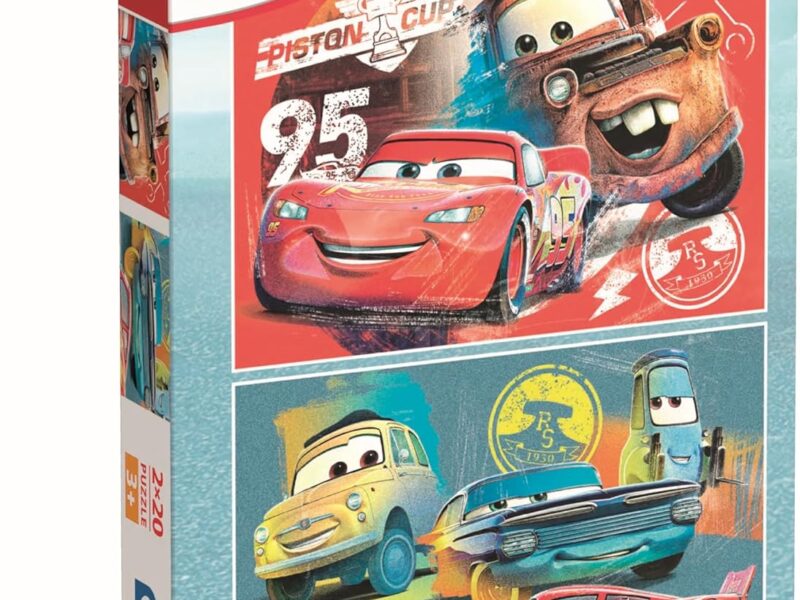 Clementoni Cars Disney Puzzle 2X20, Supercolor, Puzzle pour Enfants, Fabriqué en Italie, Multicolore, 24808