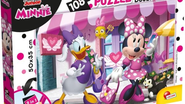Lisciani - Disney Puzzle Minnie - ‎47970 - Puzzle Double Face 108 Pièces - Verso A Colorier - Jeu De Réflexion Et De Patience - Jeu Educatif - Pour Enfants A partir de 6 ans