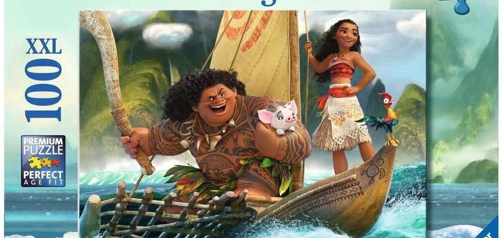 Ravensburger - Puzzle Enfant - Puzzle 100 p XXL - Vaiana et Maui/Disney Vaiana - À partir de 6 Ans - Puzzle de qualité supérieure - Carton épais et résistant - Aventure - 10943