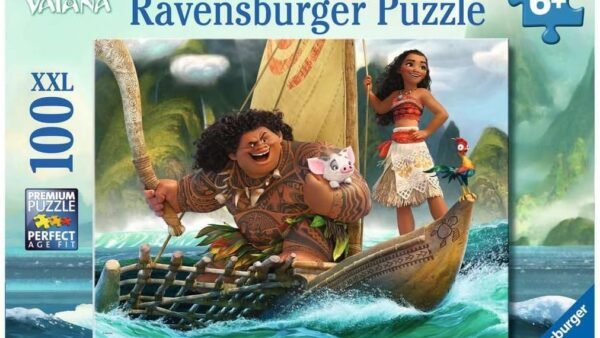 Ravensburger - Puzzle Enfant - Puzzle 100 p XXL - Vaiana et Maui/Disney Vaiana - À partir de 6 Ans - Puzzle de qualité supérieure - Carton épais et résistant - Aventure - 10943