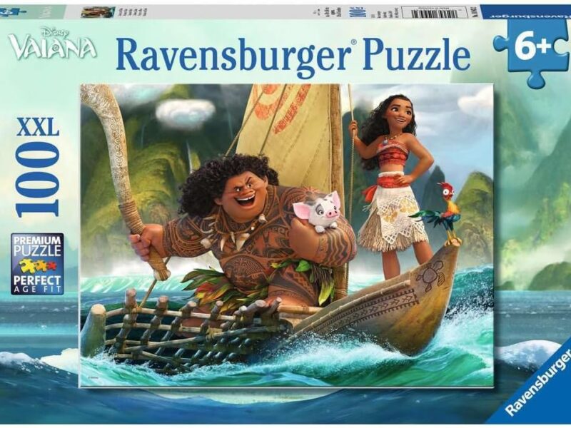 Ravensburger - Puzzle Enfant - Puzzle 100 p XXL - Vaiana et Maui/Disney Vaiana - À partir de 6 Ans - Puzzle de qualité supérieure - Carton épais et résistant - Aventure - 10943