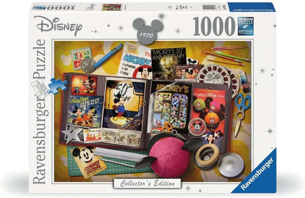 Ravensburger - Puzzle 1000 pièces - Anniversaire de Mickey 1970 - Adultes et Enfants dès 14 Ans - Puzzle de qualité supérieure - Disney - 17586