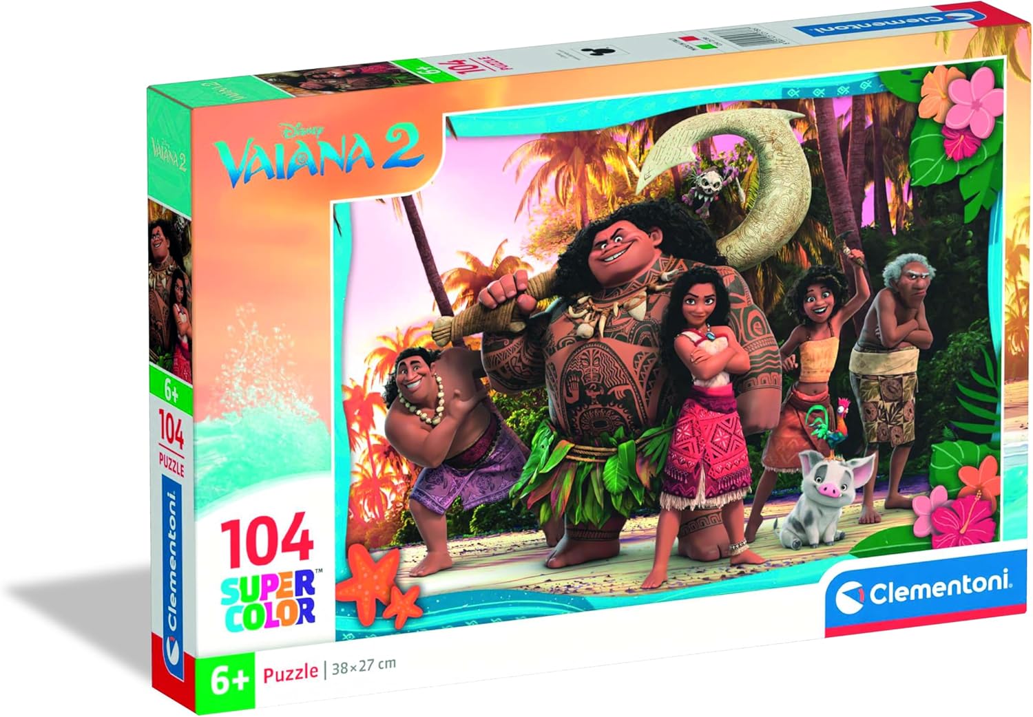 Clementoni Puzzle Disney Vaiana 2, 104 Pièces, Puzzle pour Enfants, Fabriqué en Italie, 25786