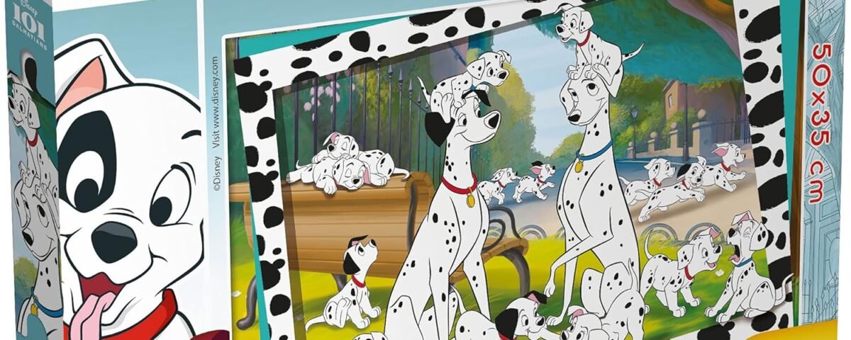 Liscianigiochi, Puzzle pour enfants à partir de 3 ans, 24 pièces, 2 en 1 Double Face Recto / Verso avec le dos à colorier - Disney 101 Dalmatiens 86214