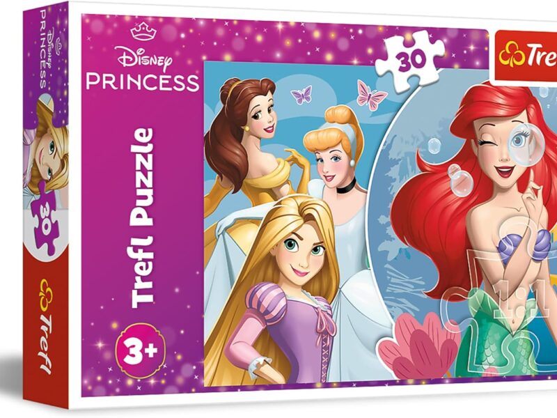 Trefl - Disney, Belle Journée de Princesses - Puzzle 30 Pièces - Puzzle Coloré avec Princesses de Disney, Divertissement Créatif, pour Les Enfants à partir de 3 Ans