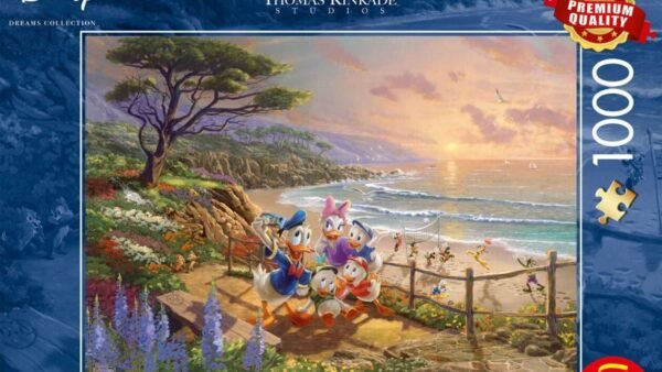 Schmidt Spiele 59951 Thomas Kinkade, Disney, Donald and Daisy on The Beach, Puzzle de 1000 pièces