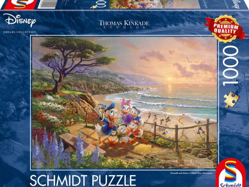 Schmidt Spiele 59951 Thomas Kinkade, Disney, Donald and Daisy on The Beach, Puzzle de 1000 pièces