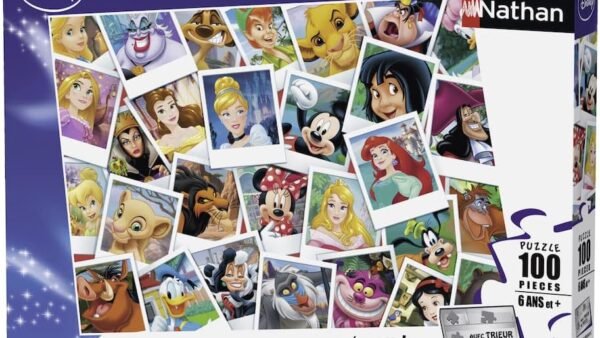Nathan - Puzzle enfants - 100 pièces - Photo Disney - Fille ou garçon dès 6 ans - Puzzle de qualité supérieure - Carton épais et résistant - Héros & Princesses - 86737