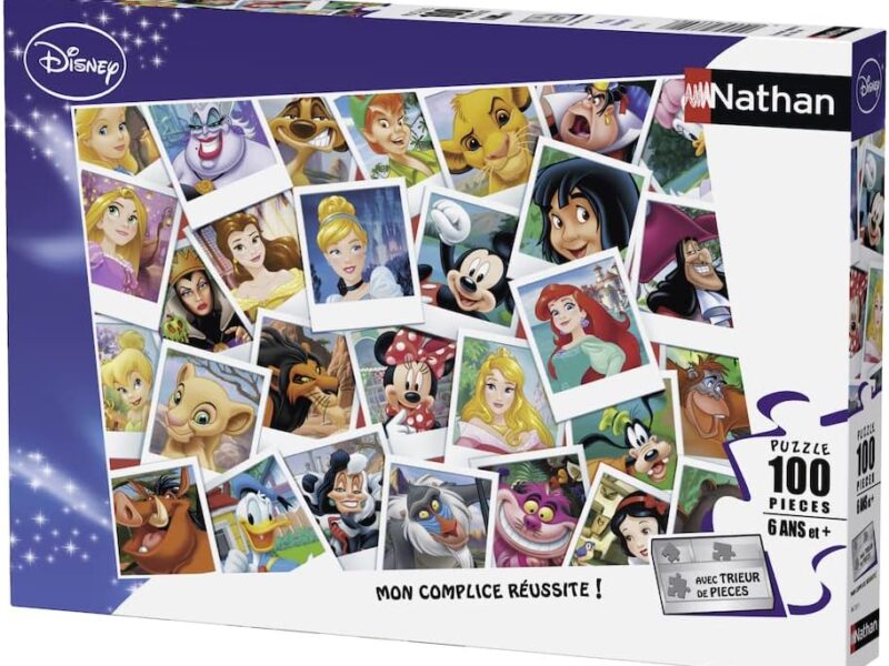 Nathan - Puzzle enfants - 100 pièces - Photo Disney - Fille ou garçon dès 6 ans - Puzzle de qualité supérieure - Carton épais et résistant - Héros & Princesses - 86737