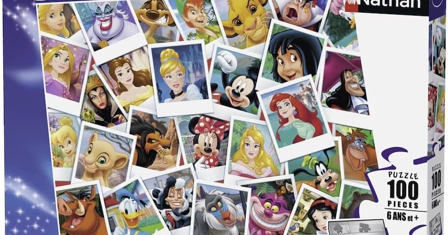 Nathan - Puzzle enfants - 100 pièces - Photo Disney - Fille ou garçon dès 6 ans - Puzzle de qualité supérieure - Carton épais et résistant - Héros & Princesses - 86737