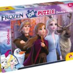 Liscianigiochi Df Plus 2, 91614, DISNEY Puzzle Double face 108 pièces La Reine des neiges