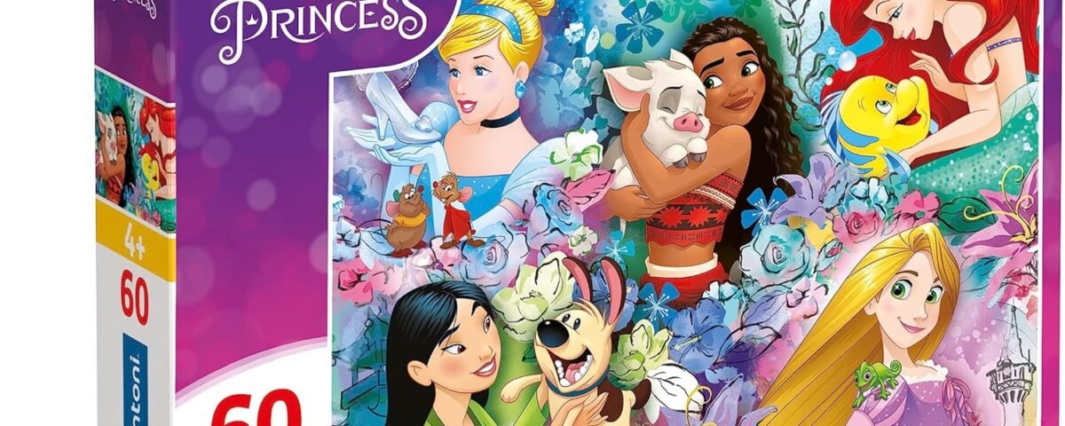 Clementoni - 26995 - Supercolor Puzzle - Disney Princess - 60 pièces, Puzzle pour Enfants