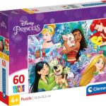 Clementoni - 26995 - Supercolor Puzzle - Disney Princess - 60 pièces, Puzzle pour Enfants