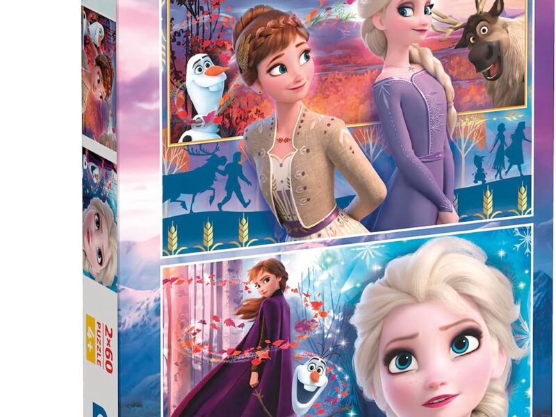 Clementoni - 21609 - Supercolor Puzzle - Disney La Reine des Neiges 2-2x60 pièces - Puzzle Enfant - boîte de 2 Puzzles (60 pièces) - fabriqué en Italie, 5 Ans et Plus