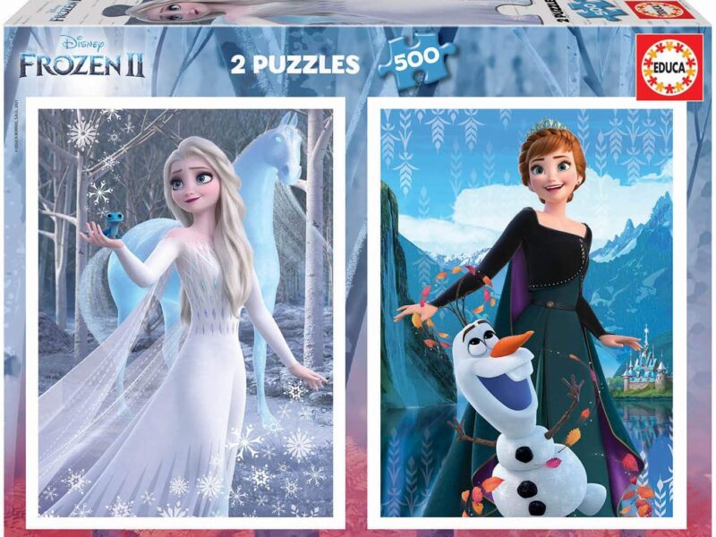 Educa - 2 Puzzles de 500 pièces pour Enfants et Adultes | Disney La Reine des Neiges. À partir de 11 Ans (19016)