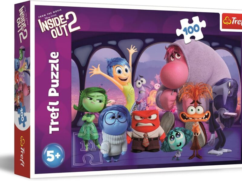 Trefl - Inside Out 2, Vice-Versa - Puzzles 100 Pièces - Puzzle Coloré avec des Personnages de Film Animé, Divertissement Créatif, Loisir pour Les Enfants à partir de 5 Ans