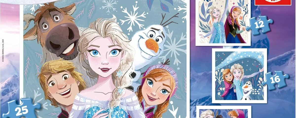 Educa - Lot de 4 Puzzles progressifs pour Enfants de 12 à 25 pièces avec des Images de Frozen et de Ses Amis. Dimensions : 16 x 16 cm. Recommandé pour Les Enfants de 3 Ans et Plus (19735)
