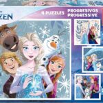 Educa - Lot de 4 Puzzles progressifs pour Enfants de 12 à 25 pièces avec des Images de Frozen et de Ses Amis. Dimensions : 16 x 16 cm. Recommandé pour Les Enfants de 3 Ans et Plus (19735)